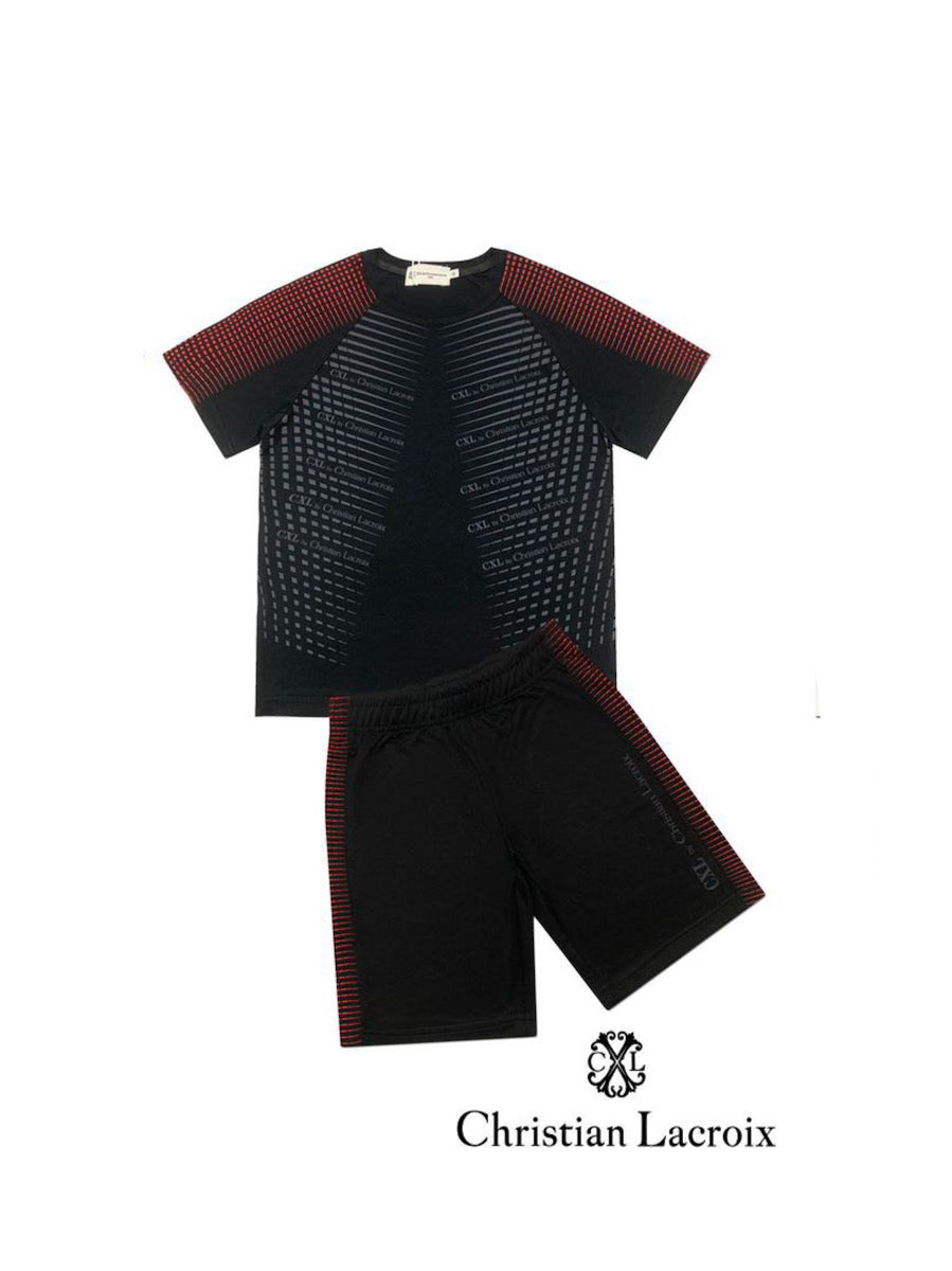 Ensemble tshirt short noir garçon Christian LaCroix