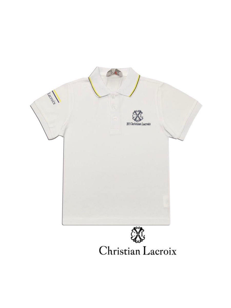 Tshirt Polo blanc garçon Christian LaCroix