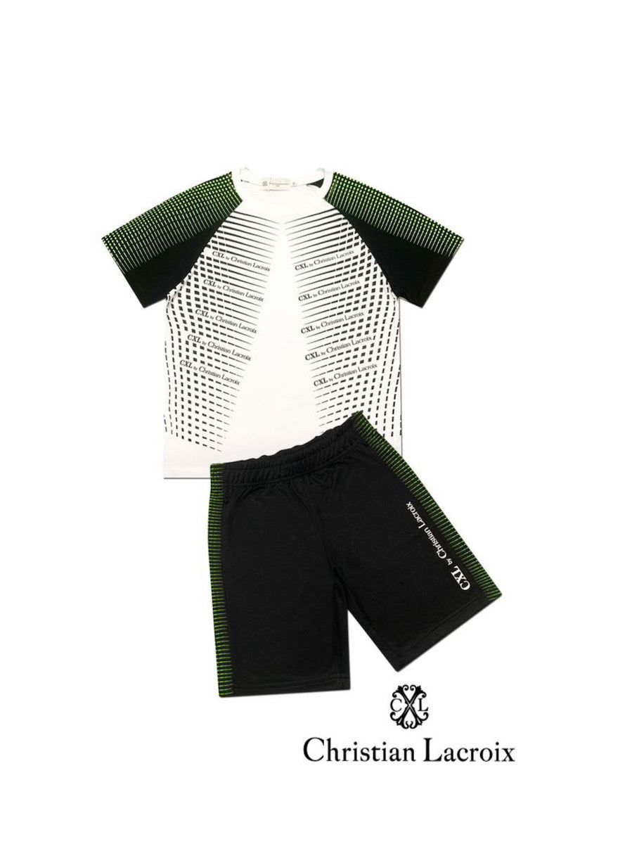 Ensemble tshirt short blanc garçon Christian LaCroix