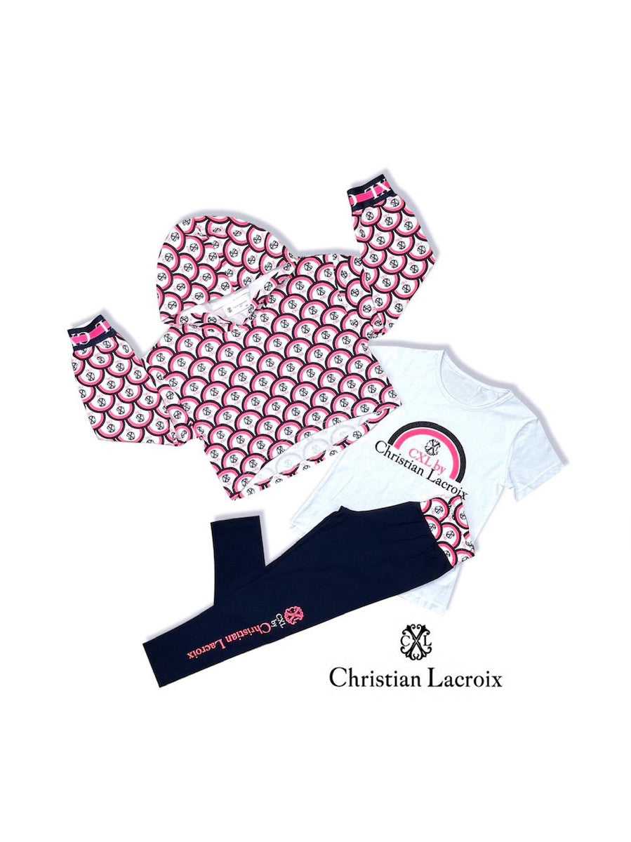 Ensemble 3PCS rose/blanc fille Christian LaCroix