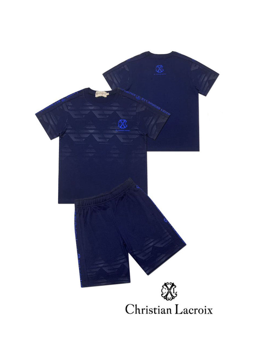 Ensemble tshirt short marine garçon Christian LaCroix