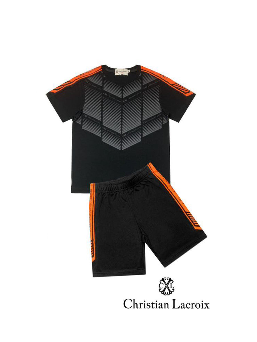 Ensemble tshirt short noir garçon Christian LaCroix