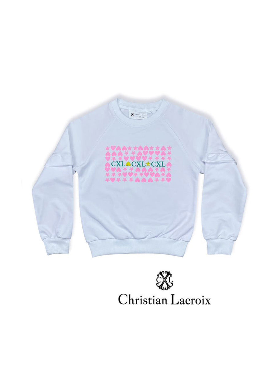 Sweat blanc fille Christian LaCroix