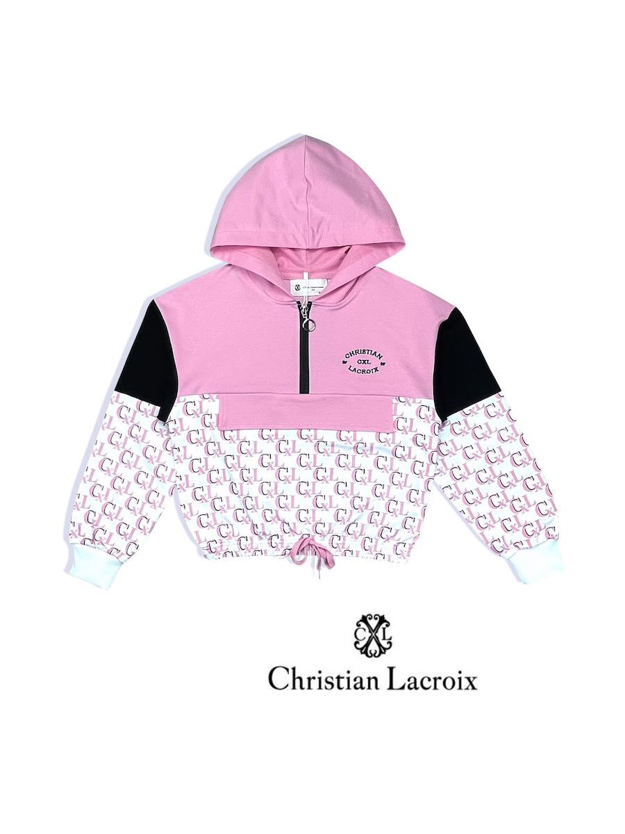 Sweat poche rose/noir fille Christian LaCroix