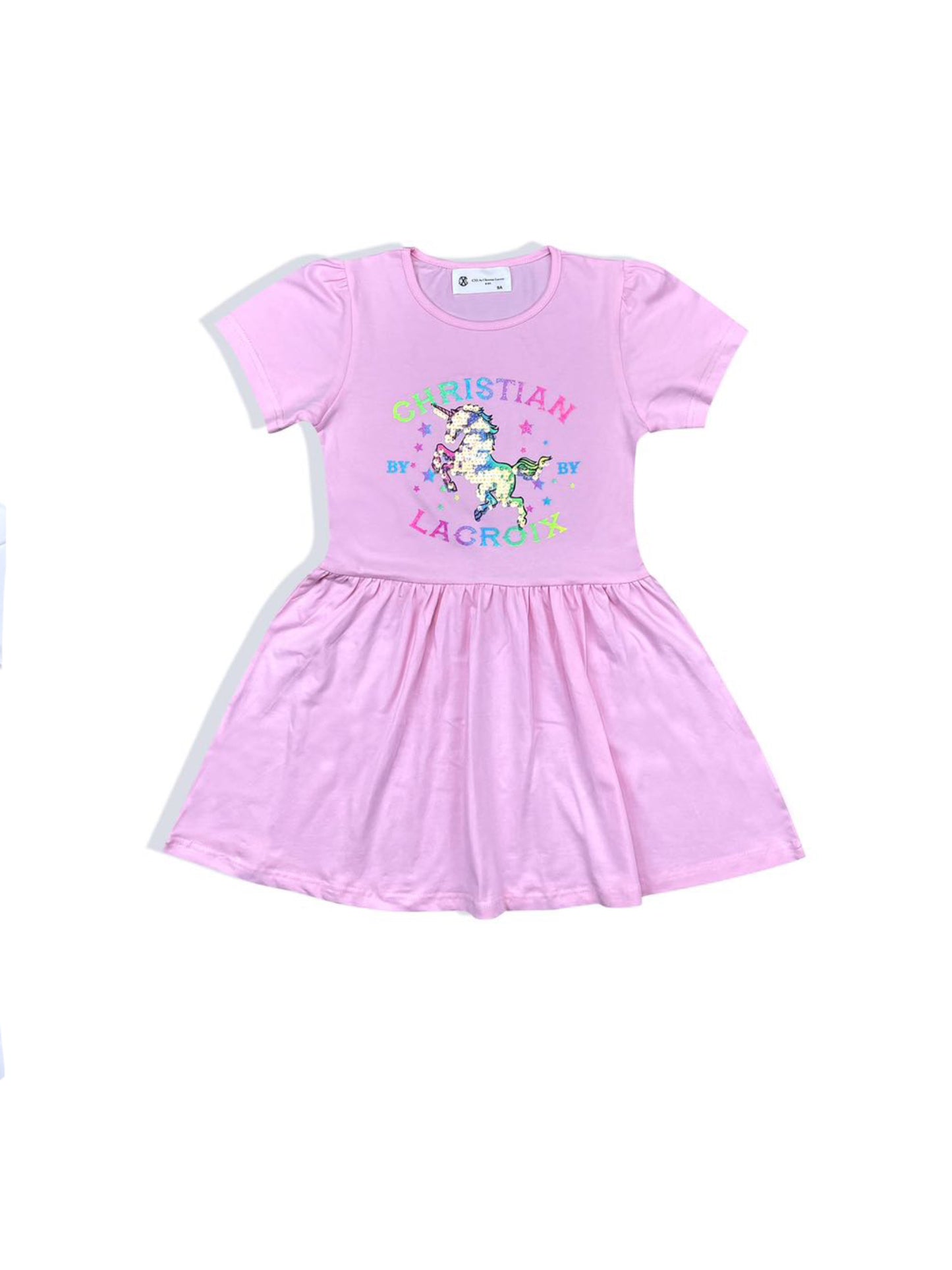 Robe rose licorne fille Christian LaCroix