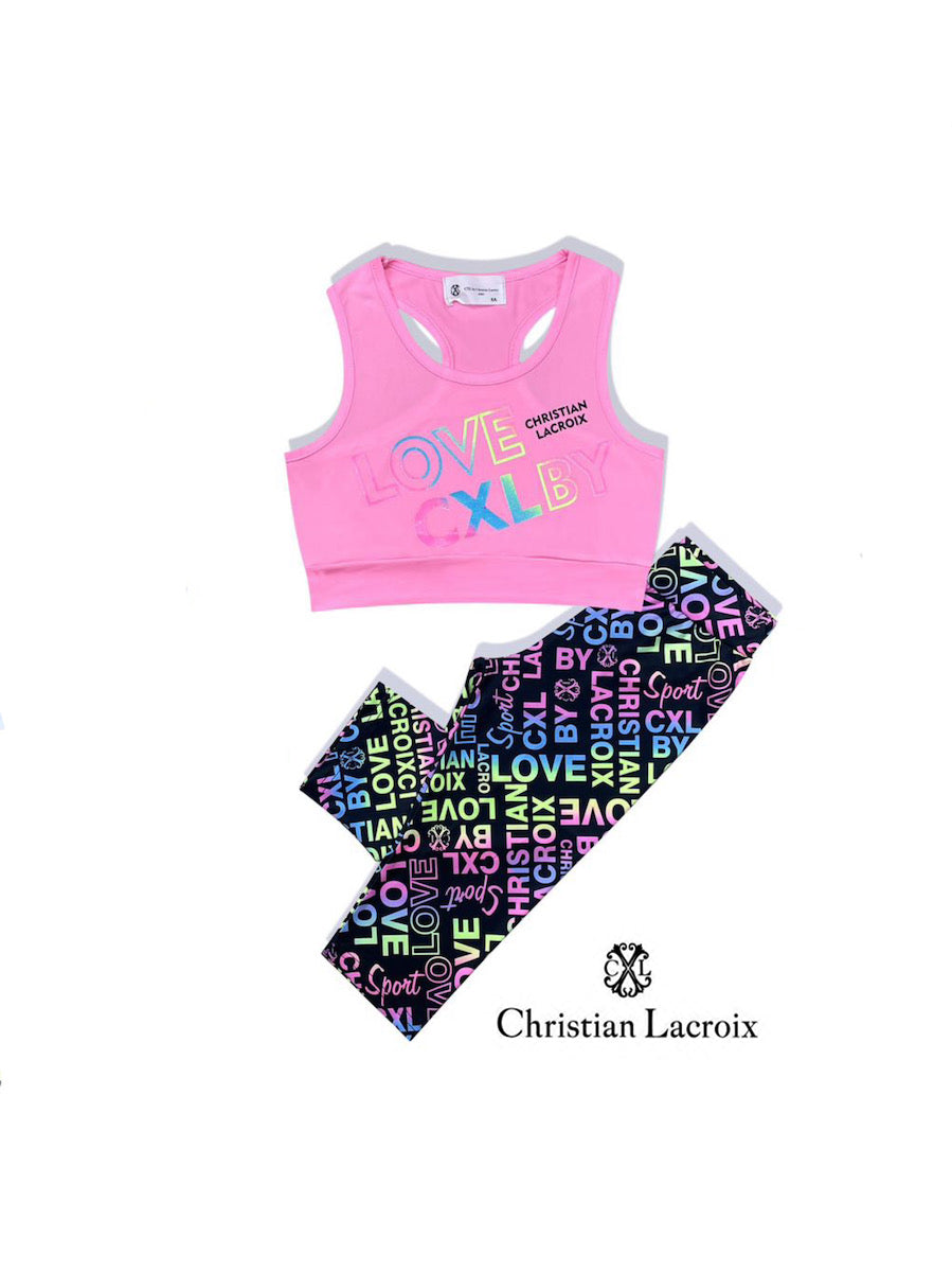 Ensemble débardeur legging rose fille Christian LaCroix