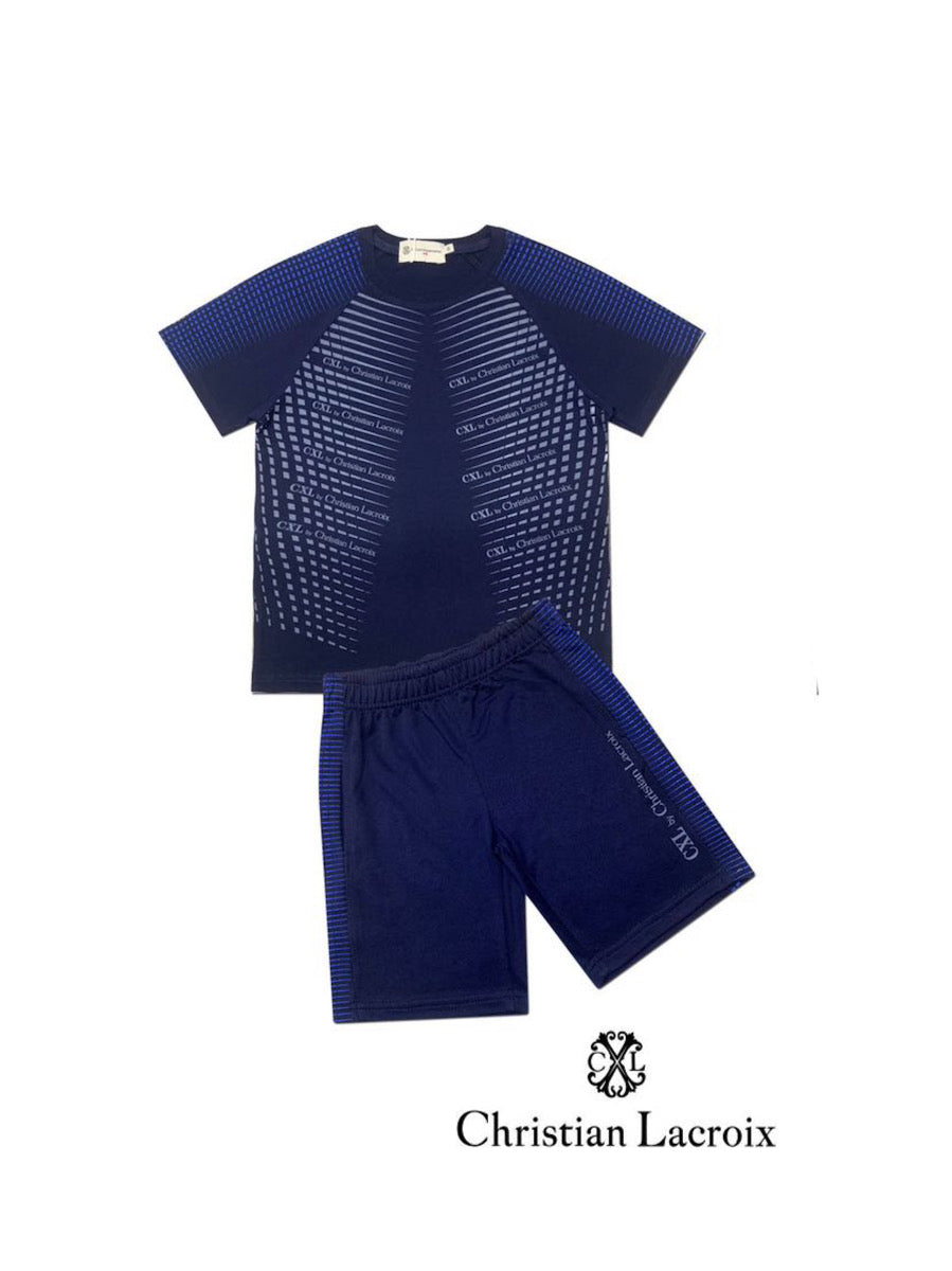 Ensemble tshirt short marine garçon Christian LaCroix