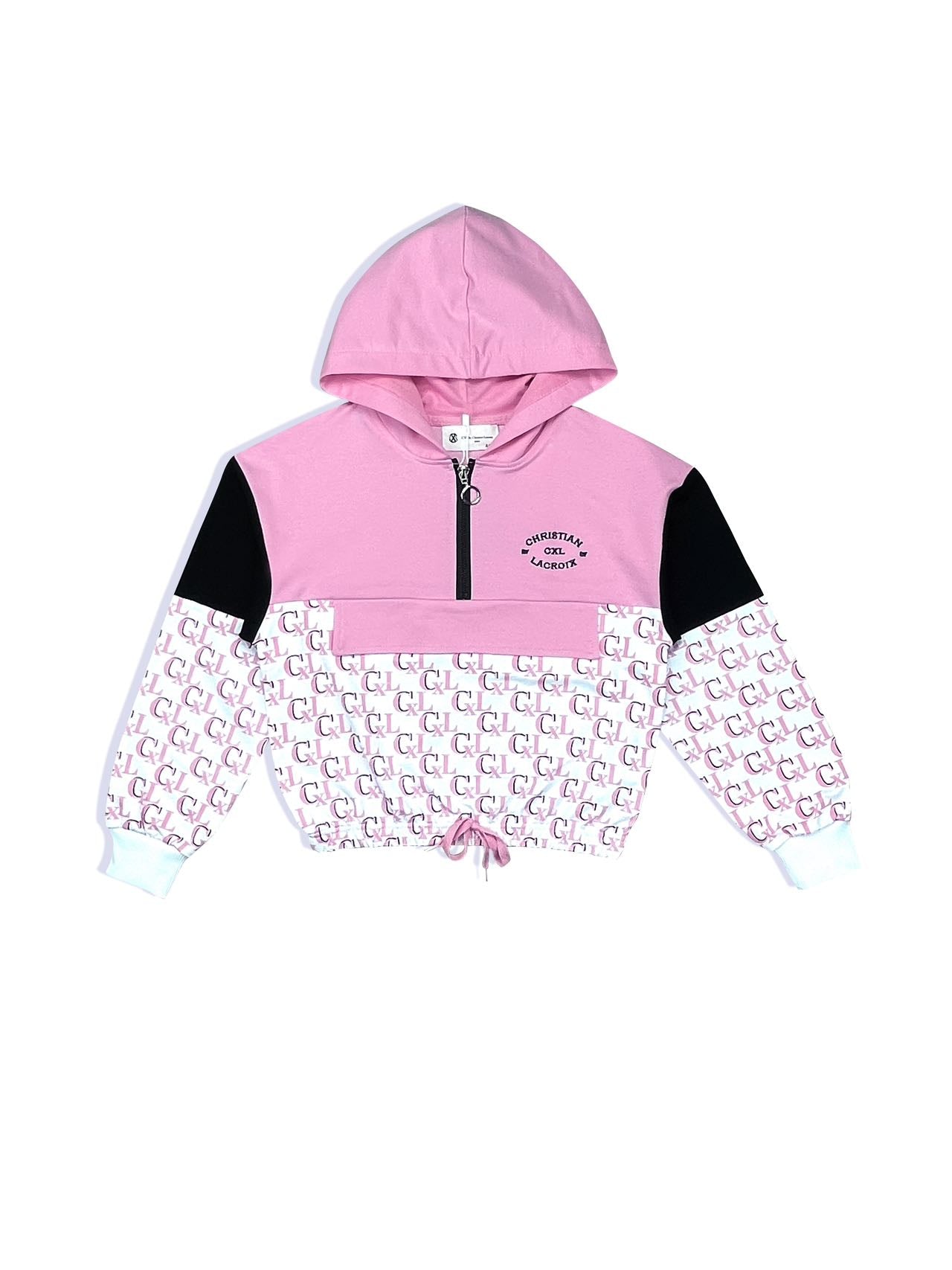 Sweat poche rose/noir fille Christian LaCroix