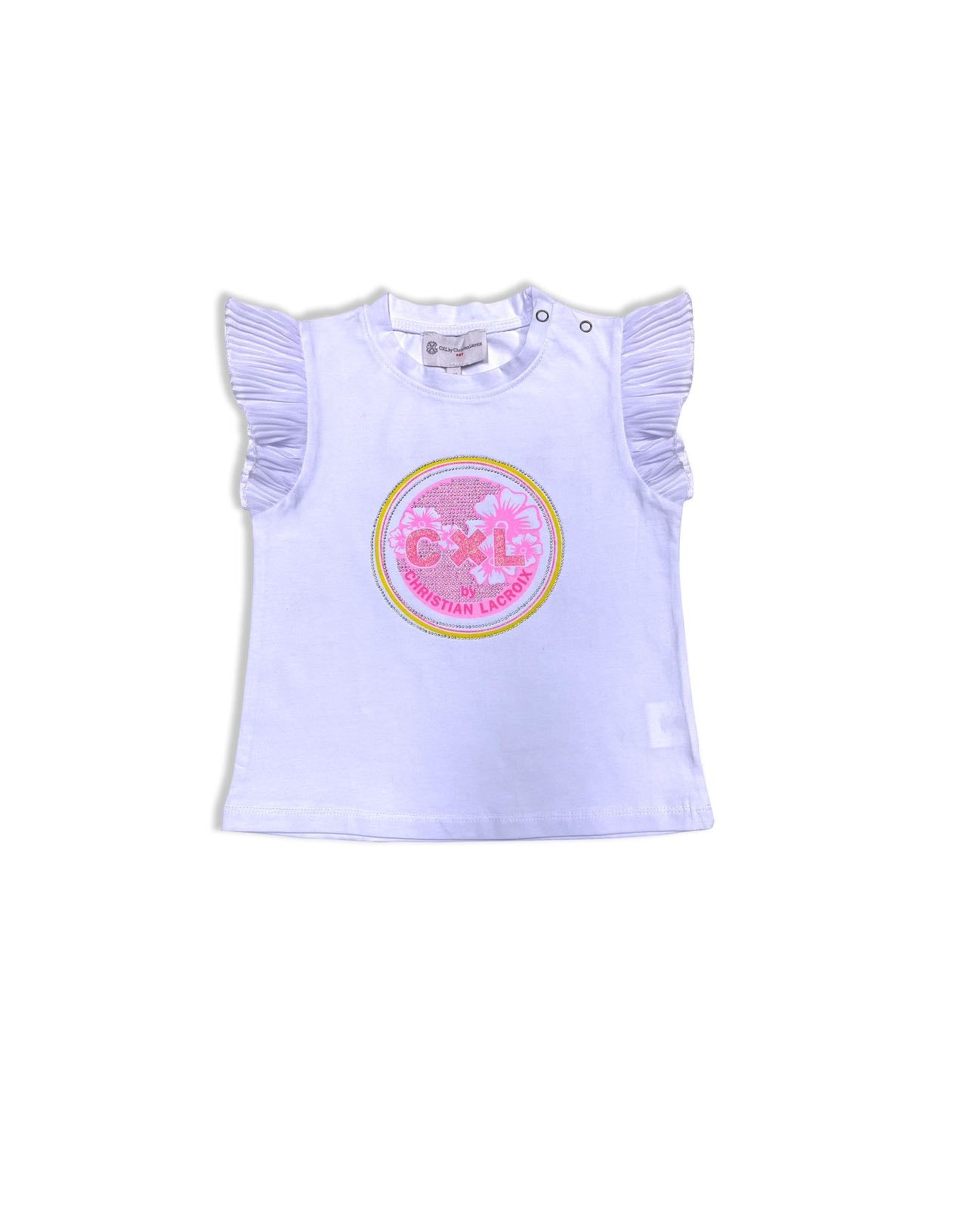 Tshirt blanc bébé fille Christian LaCroix