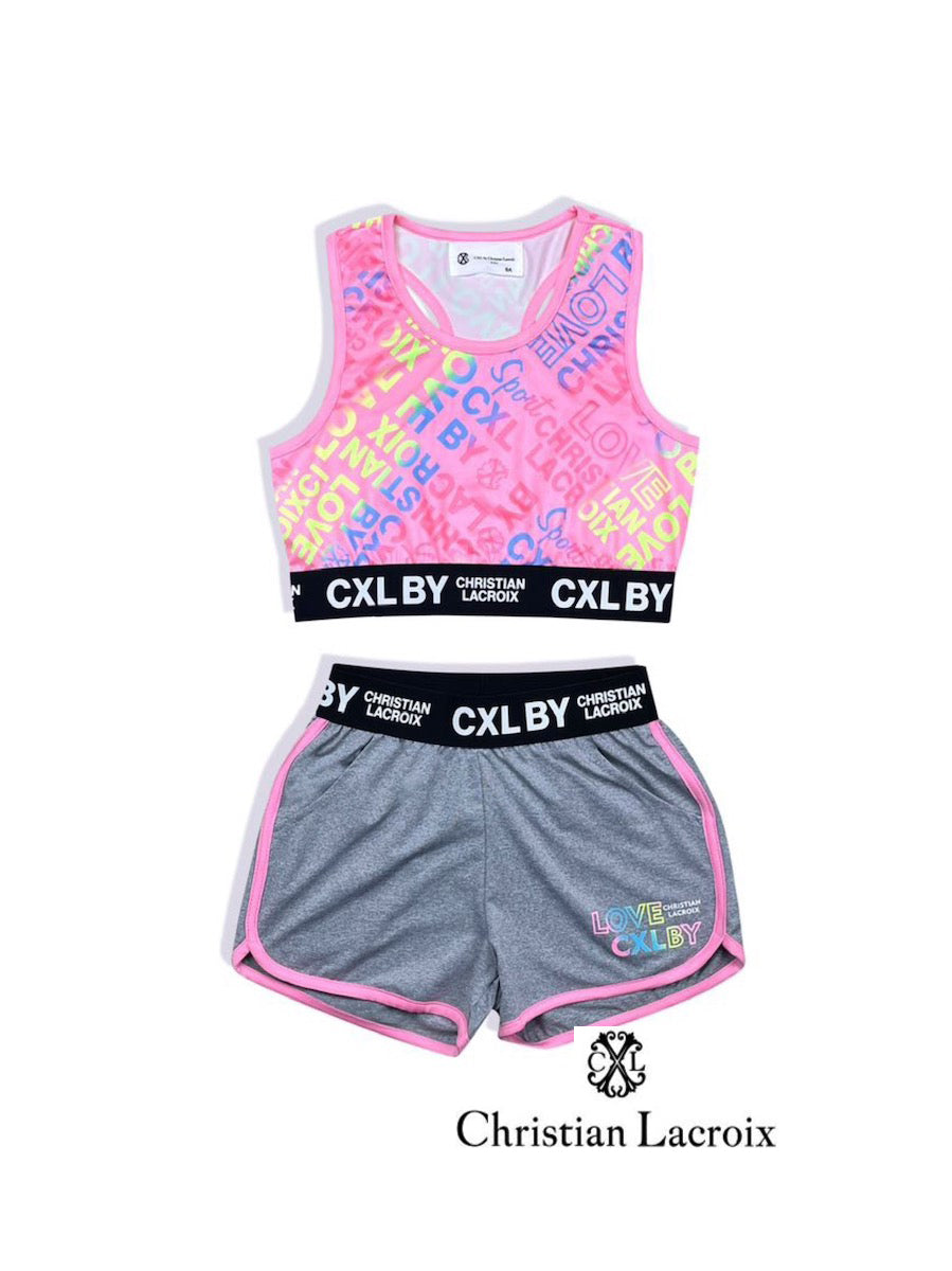 Ensemble débardeur short rose fille Christian LaCroix