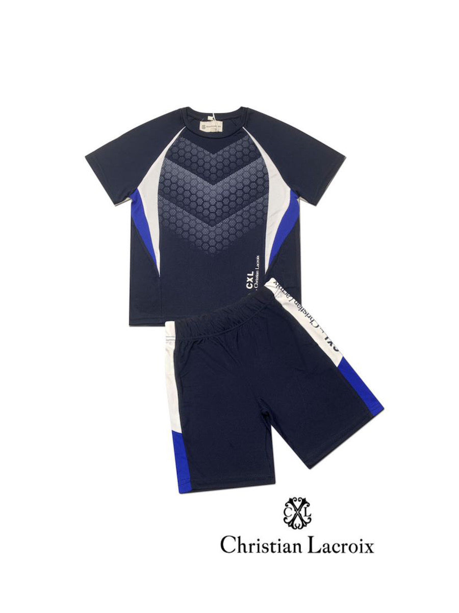 Ensemble tshirt short marine garçon Christian LaCroix