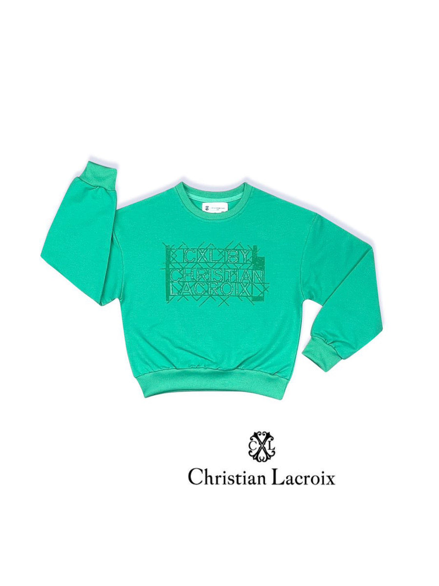 Sweat vert fille Christian LaCroix