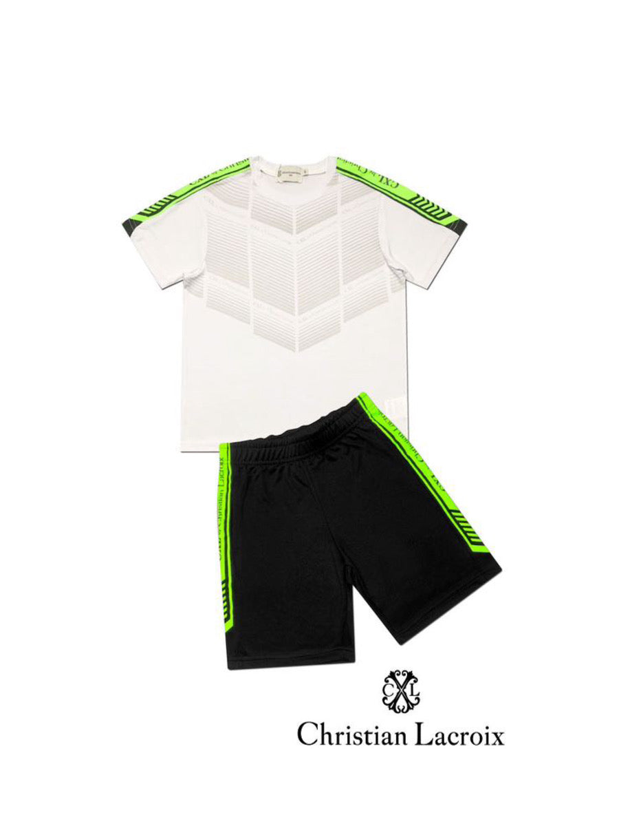 Ensemble tshirt short blanc garçon Christian LaCroix