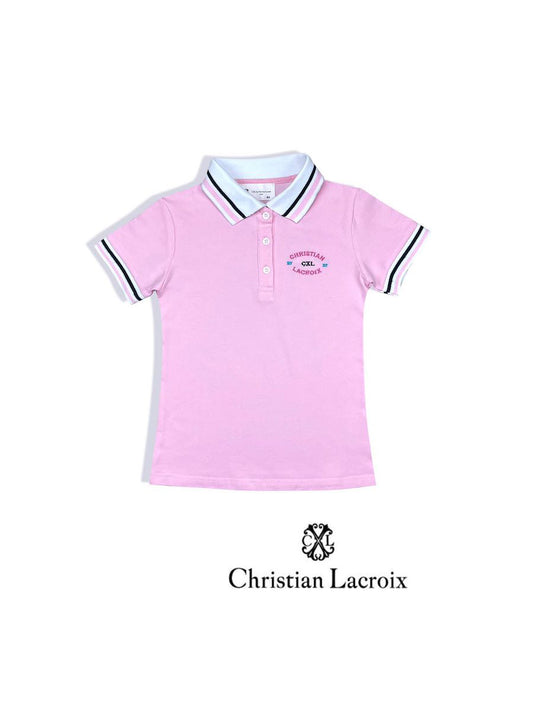 Tshirt polo rose fille Christian LaCroix