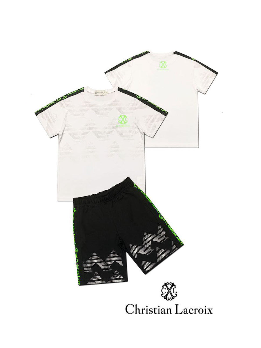 Ensemble tshirt short blanc garçon Christian LaCroix