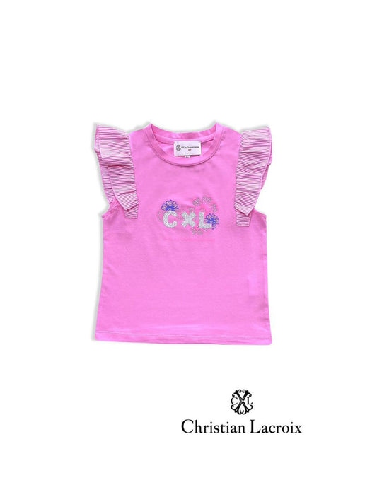 Tshirt rose fille Christian LaCroix