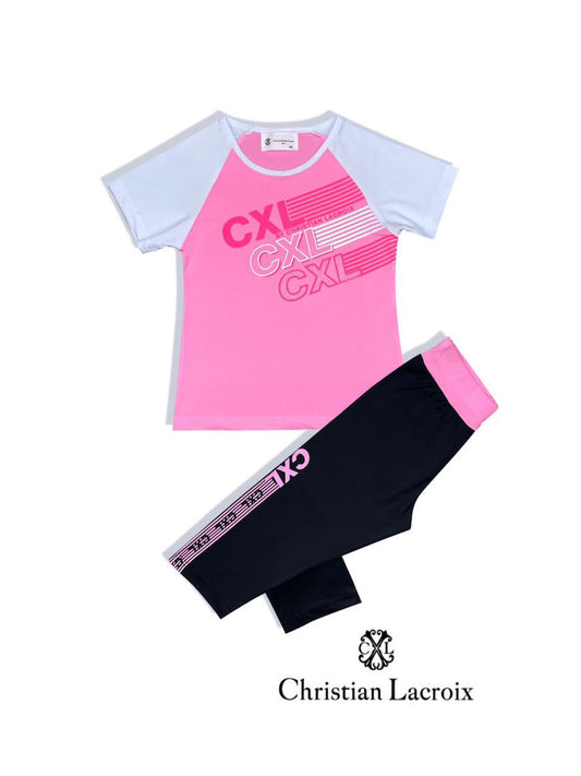 Ensemble tshirt legging rose fille Christian LaCroix