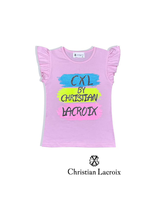 Tshirt rose fille Christian LaCroix
