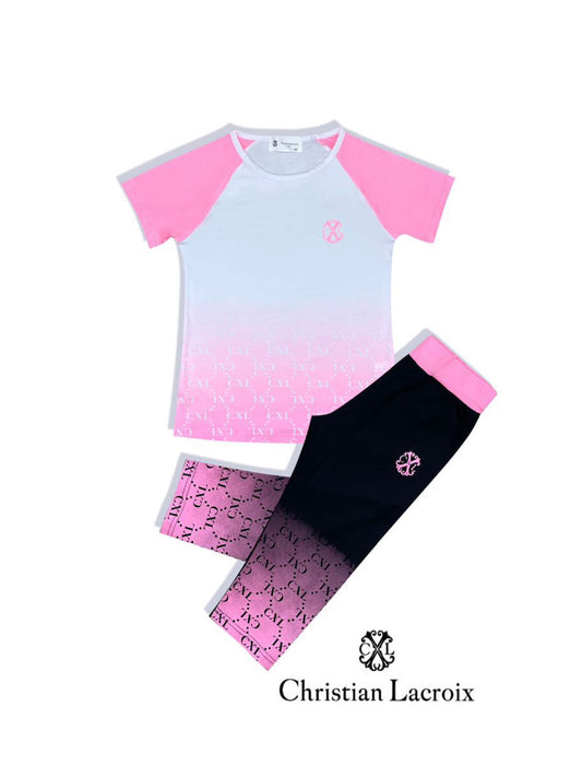 Ensemble tshirt legging rose fille Christian LaCroix