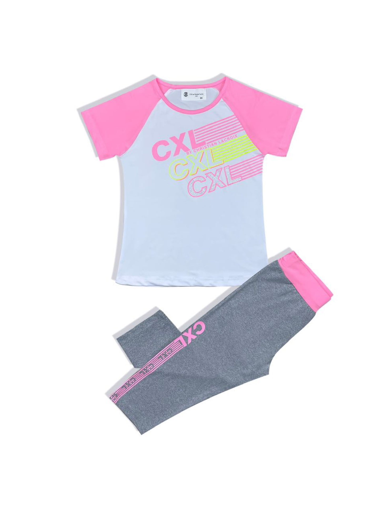 Ensemble tshirt legging blanc fille Christian LaCroix