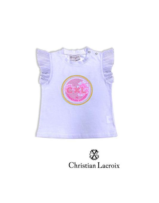 Tshirt blanc bébé fille Christian LaCroix