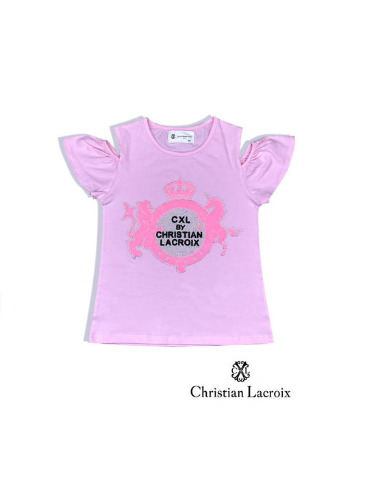 Tshirt rose fille Christian LaCroix